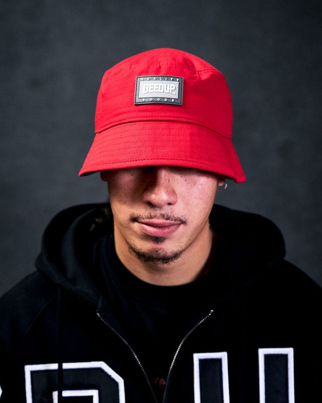 Core Logo Ripstop Bucket Hat Red