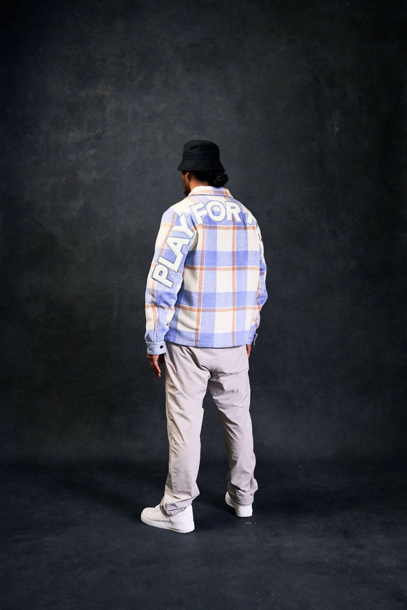 PFK Flannel Jacket Light Blue/Cream/White