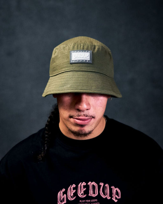 Core Logo Ripstop Bucket Hat Khaki