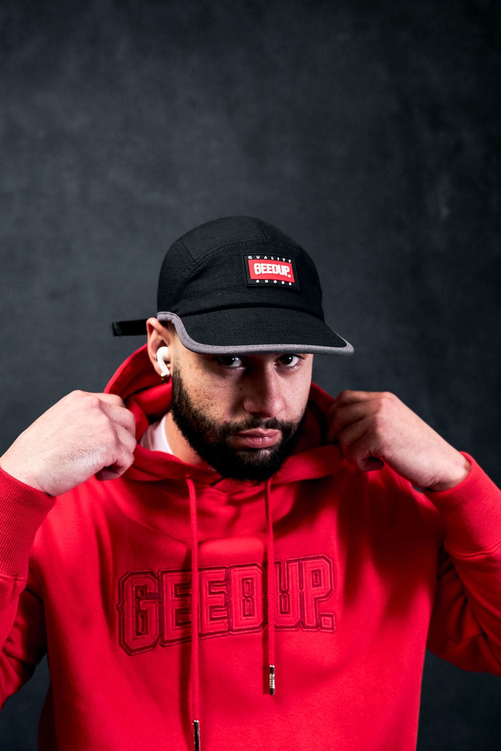 Core Logo Ripstop 5 Panel Hat Black