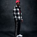 PFK Flannel Jacket Black/White/Cream2