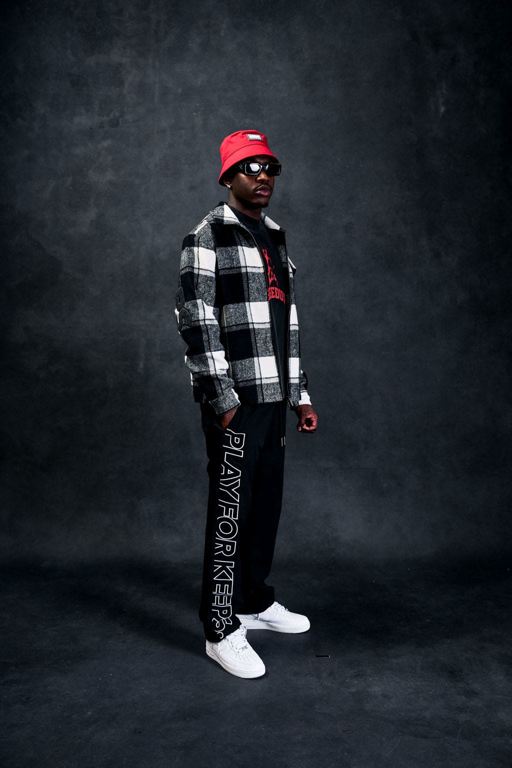 PFK Flannel Jacket Black/White/Cream