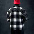 PFK Flannel Jacket Black/White/Cream3