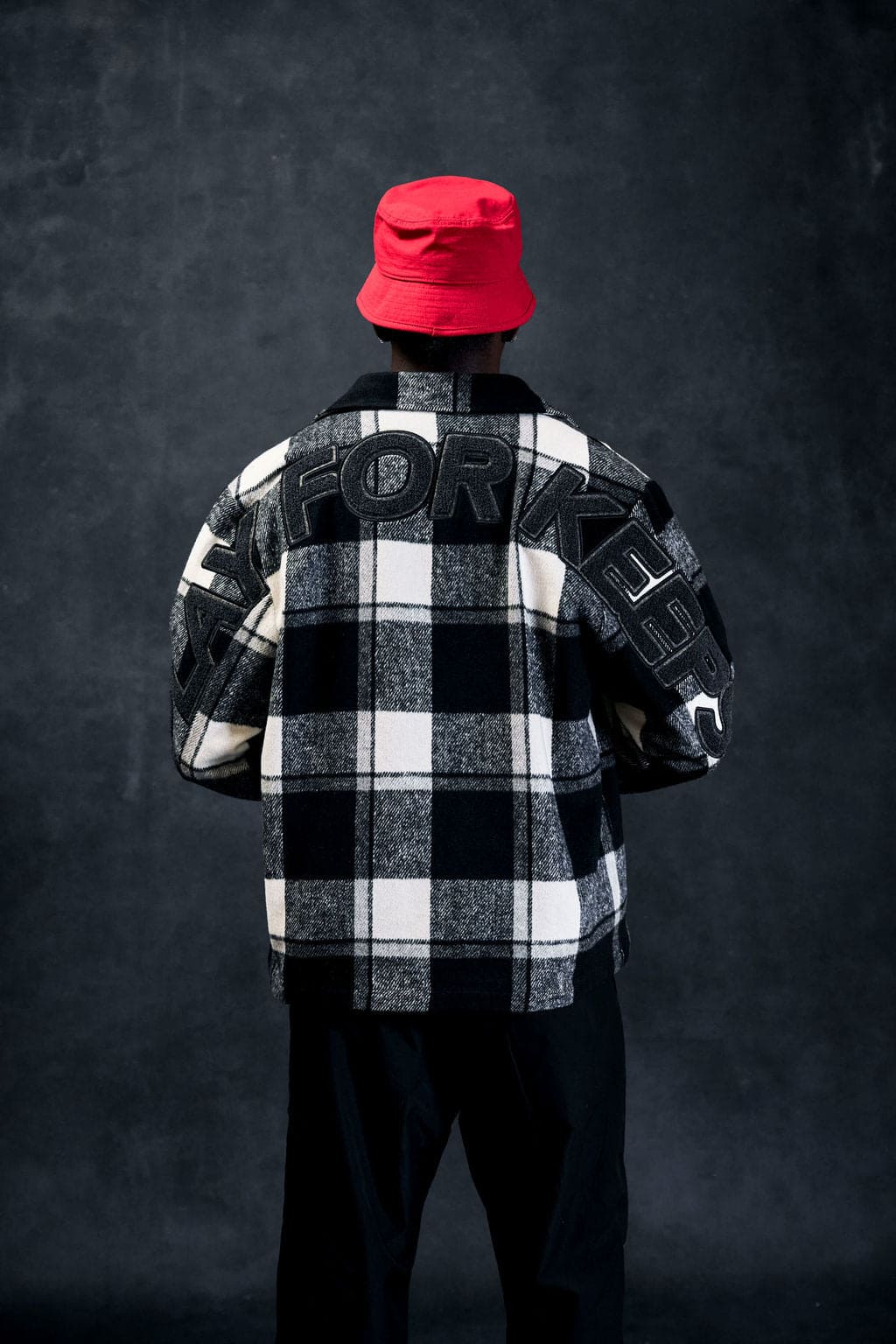 PFK Flannel Jacket Black/White/Cream