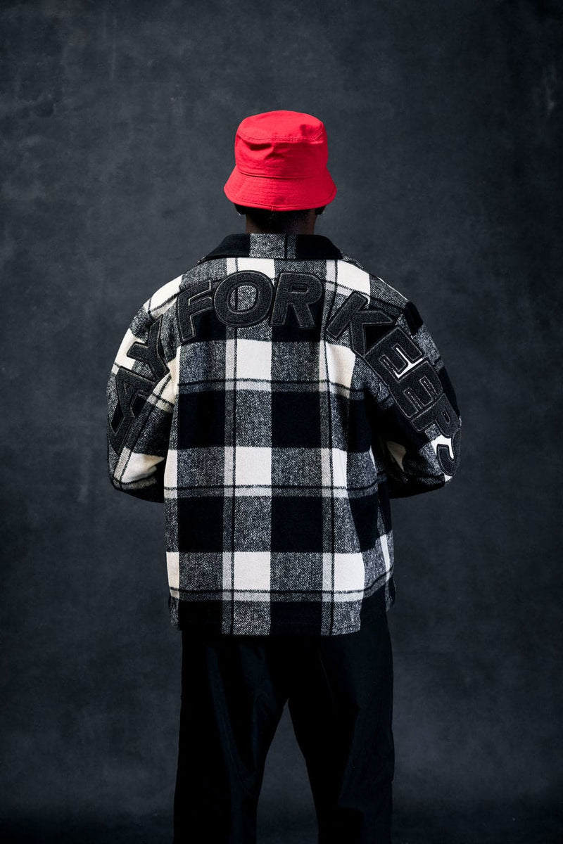 PFK Flannel Jacket Black/White/Cream