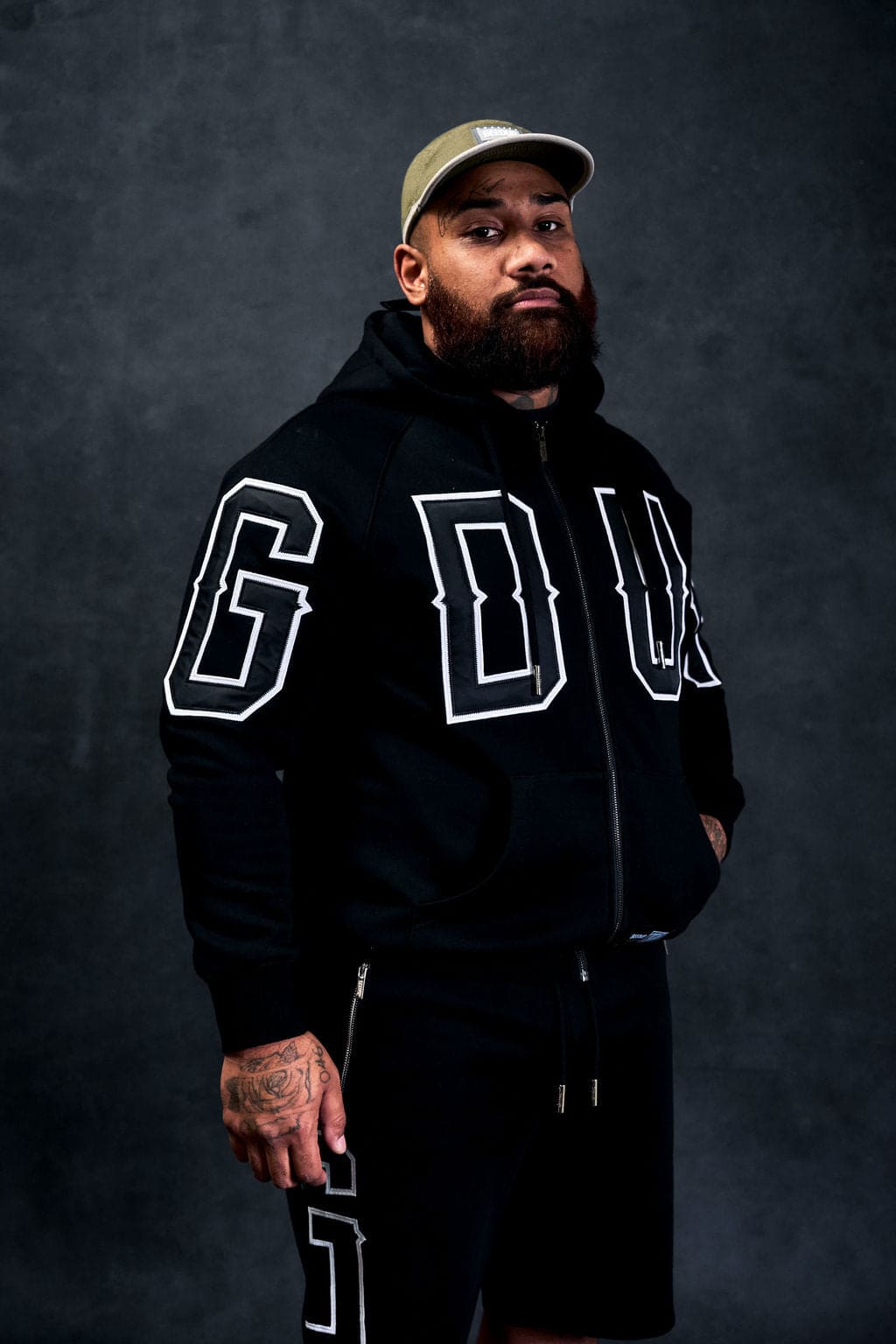 G.D.U.P Zip Hoodie Black/White