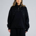 Generals Oversized Qtr Zip Jet Black4