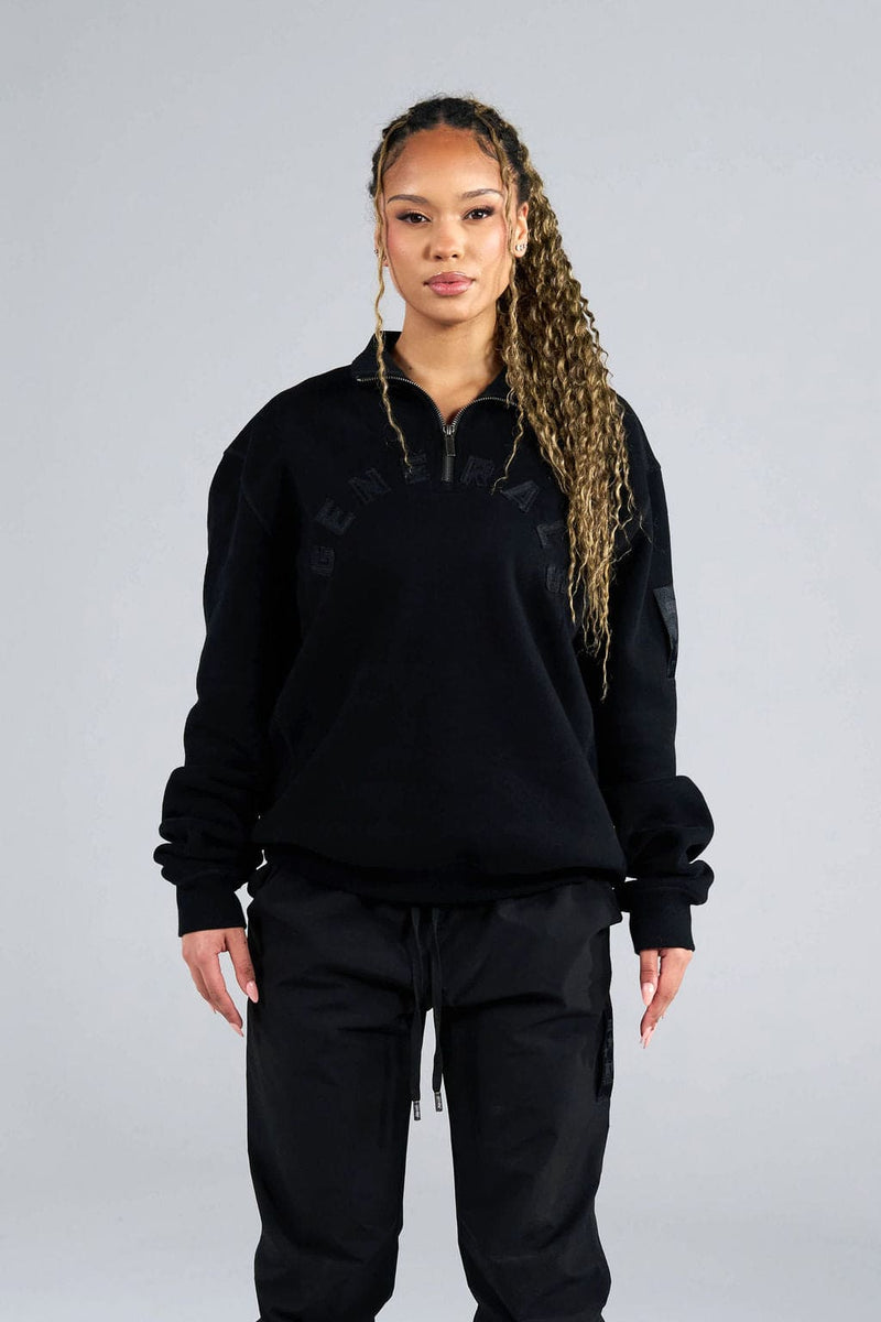 Generals Classic Qtr Zip Jet Black
