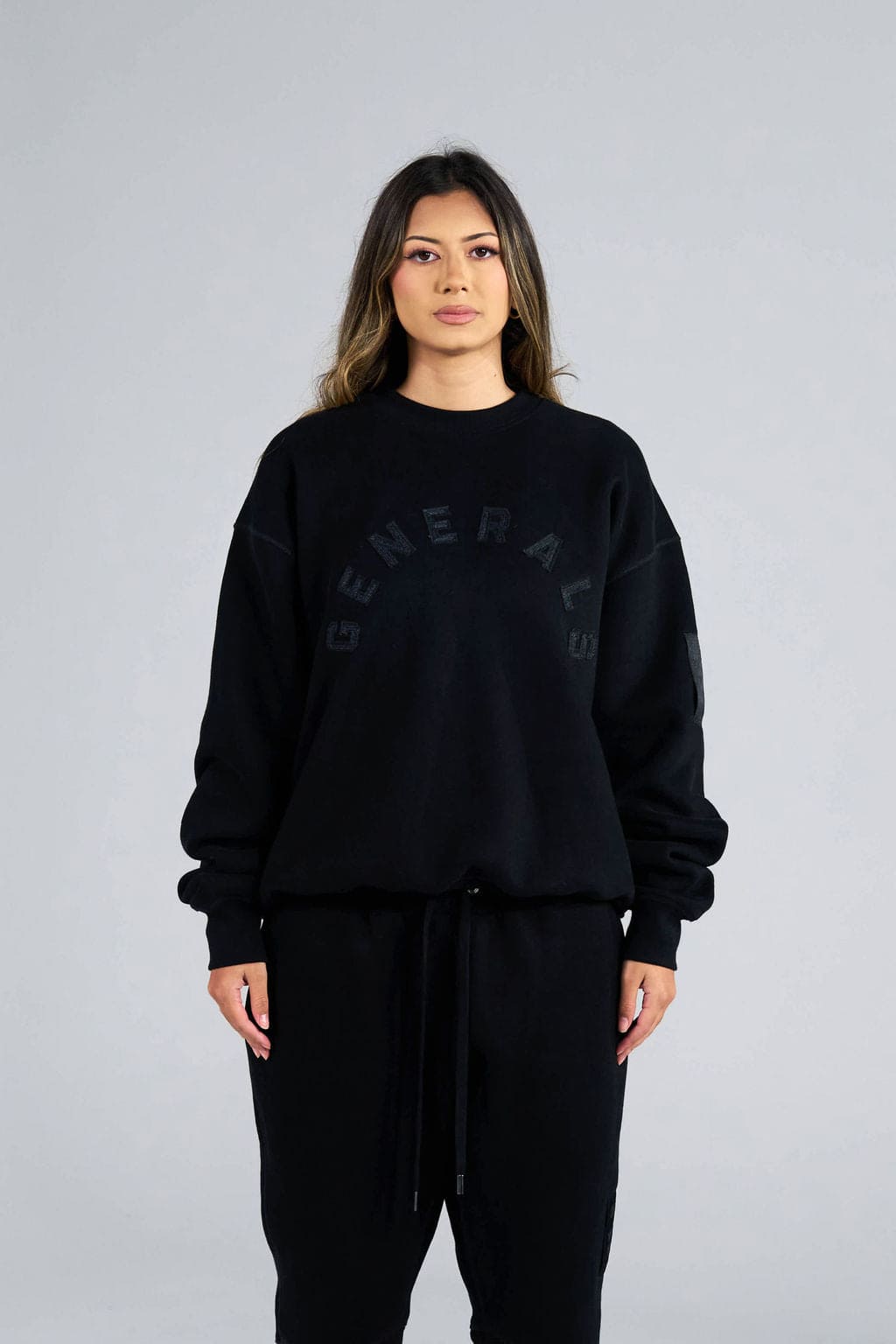 Generals Oversized Crewneck Jet Black