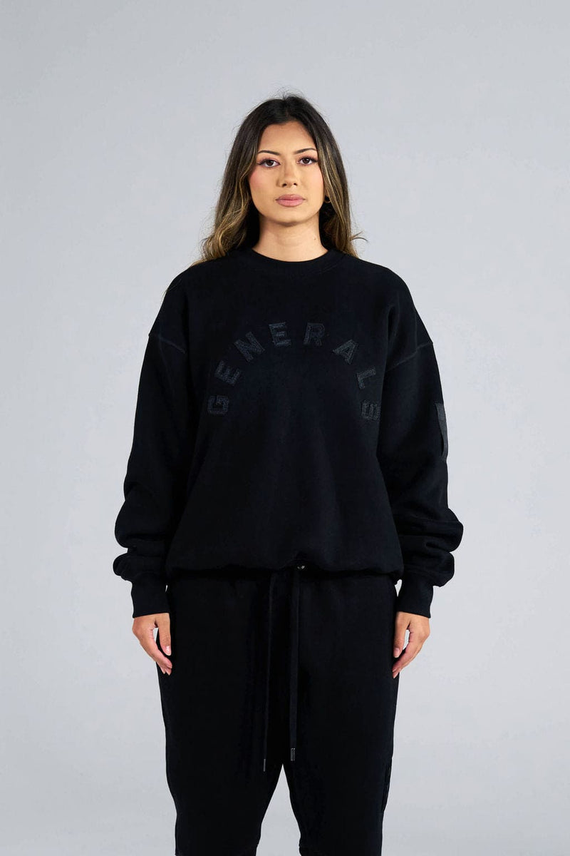 Generals Oversized Crewneck Jet Black