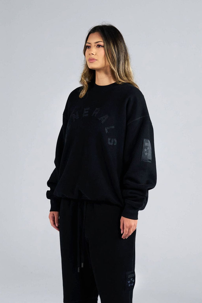 Generals Oversized Crewneck Jet Black