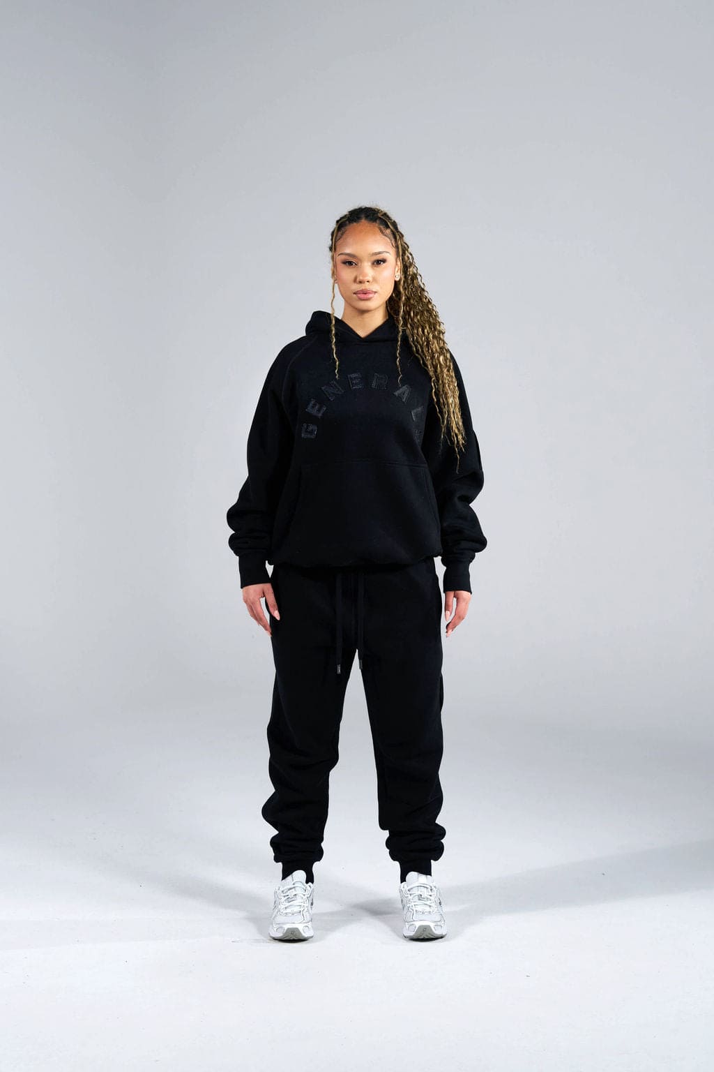 Generals Classic Fit Raglan Hoodie Jet Black
