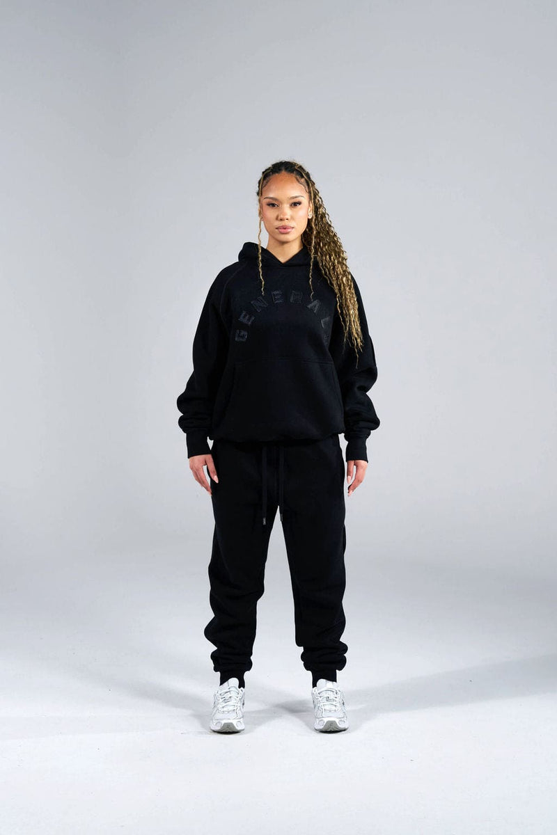 Generals Classic Fit Raglan Hoodie Jet Black