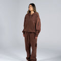 Generals Oversized Zip Hoodie Chestnut4