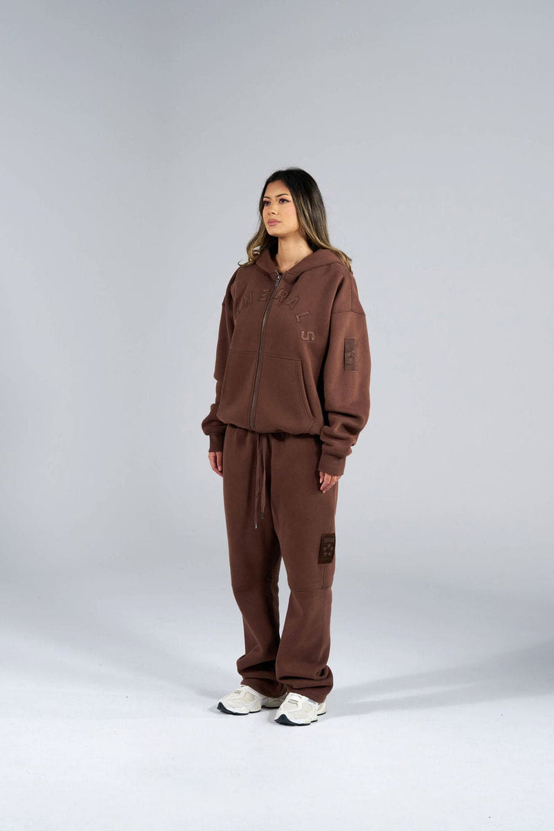 Generals Oversized Zip Hoodie Chestnut
