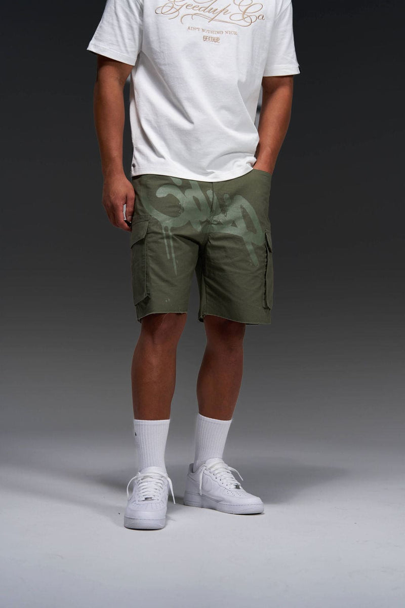 Handstyle Cargo Short Olive Tonal