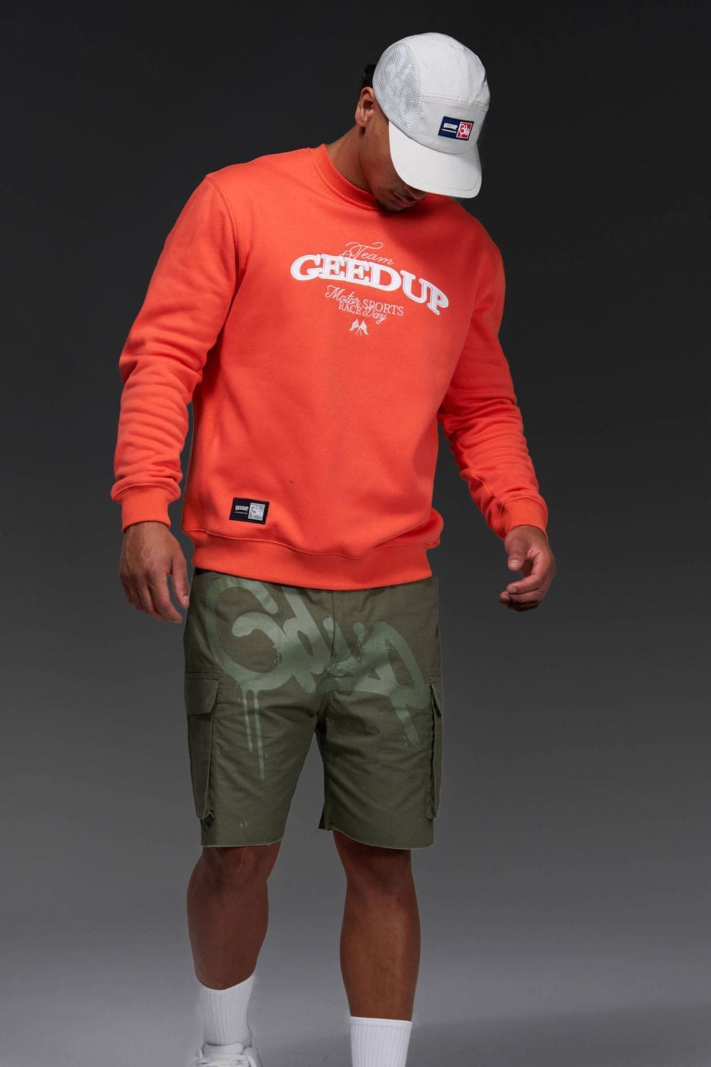 Team Geedup Crewneck Orange/White