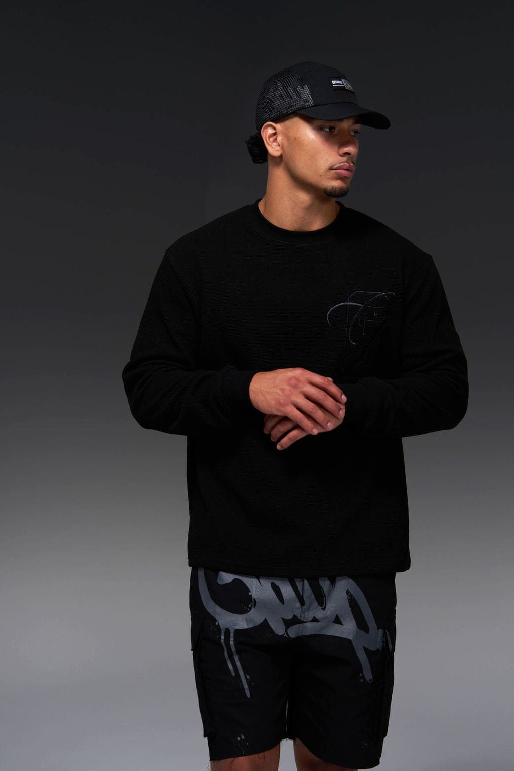 PFK Waffle Longsleeve T-Shirt Black
