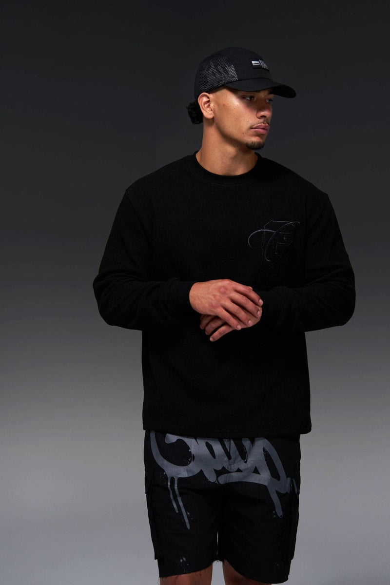 PFK Waffle Longsleeve T-Shirt Black