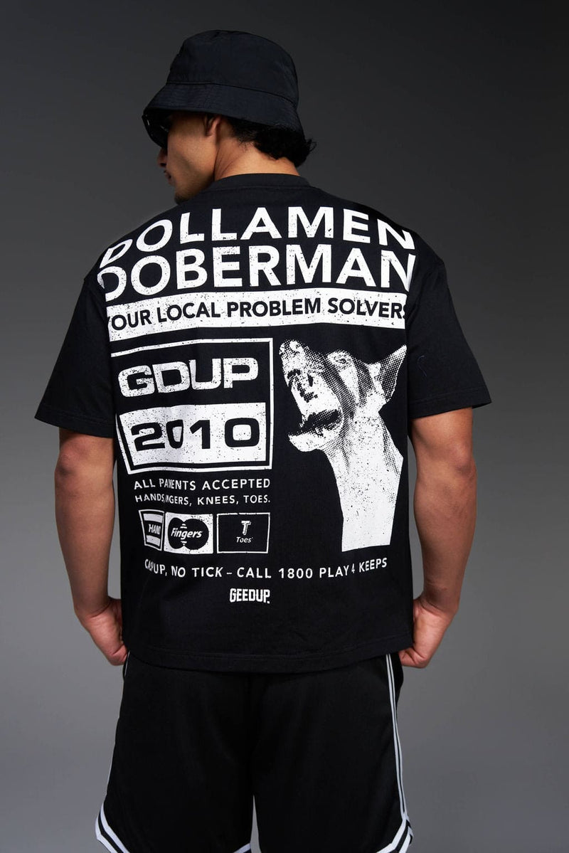 Dollamen Dobermann T-Shirt Black/White