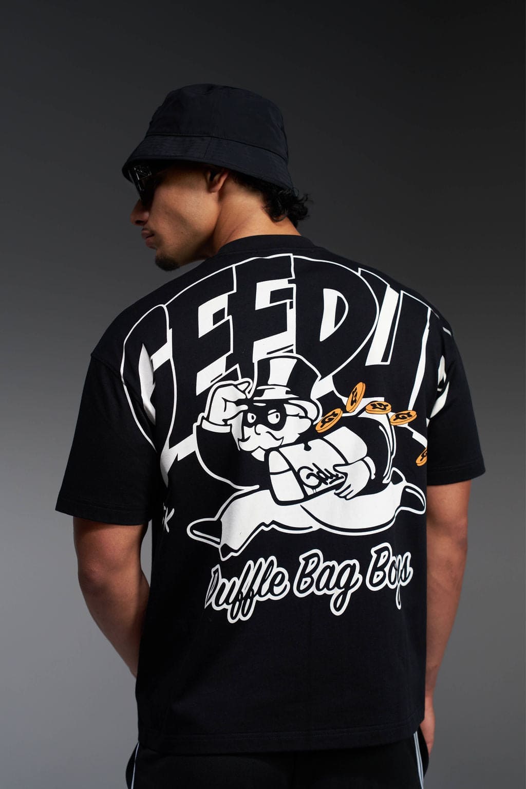Duffle Bag Boys T-Shirt Black/White