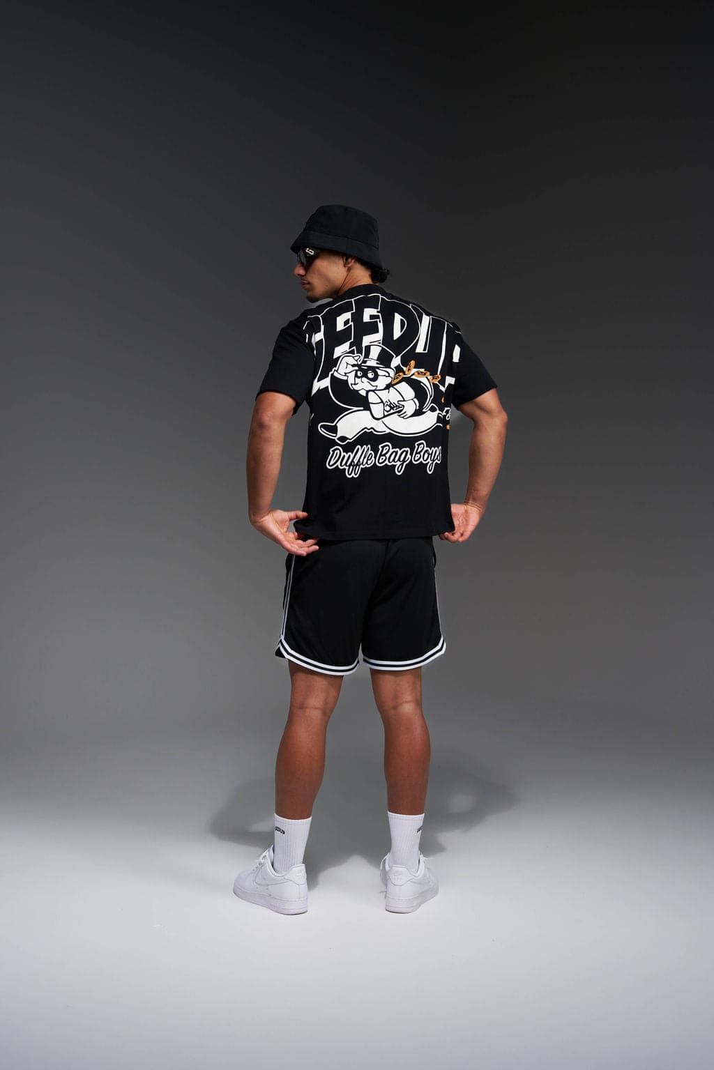 Duffle Bag Boys T-Shirt Black/White