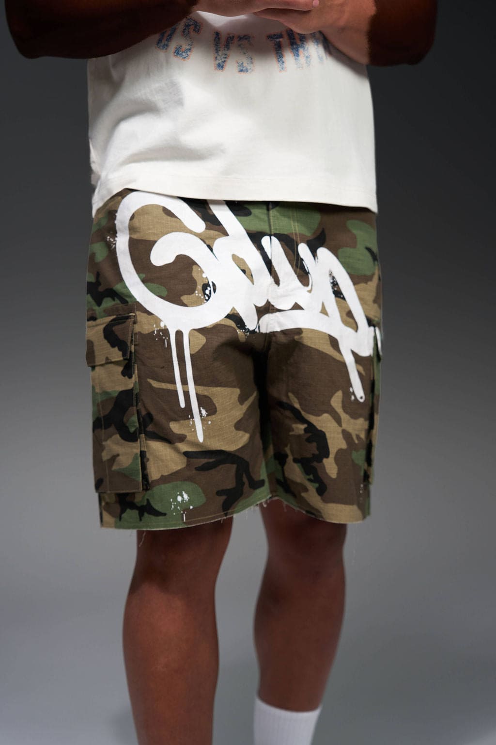 Handstyle Cargo Short Camo Green