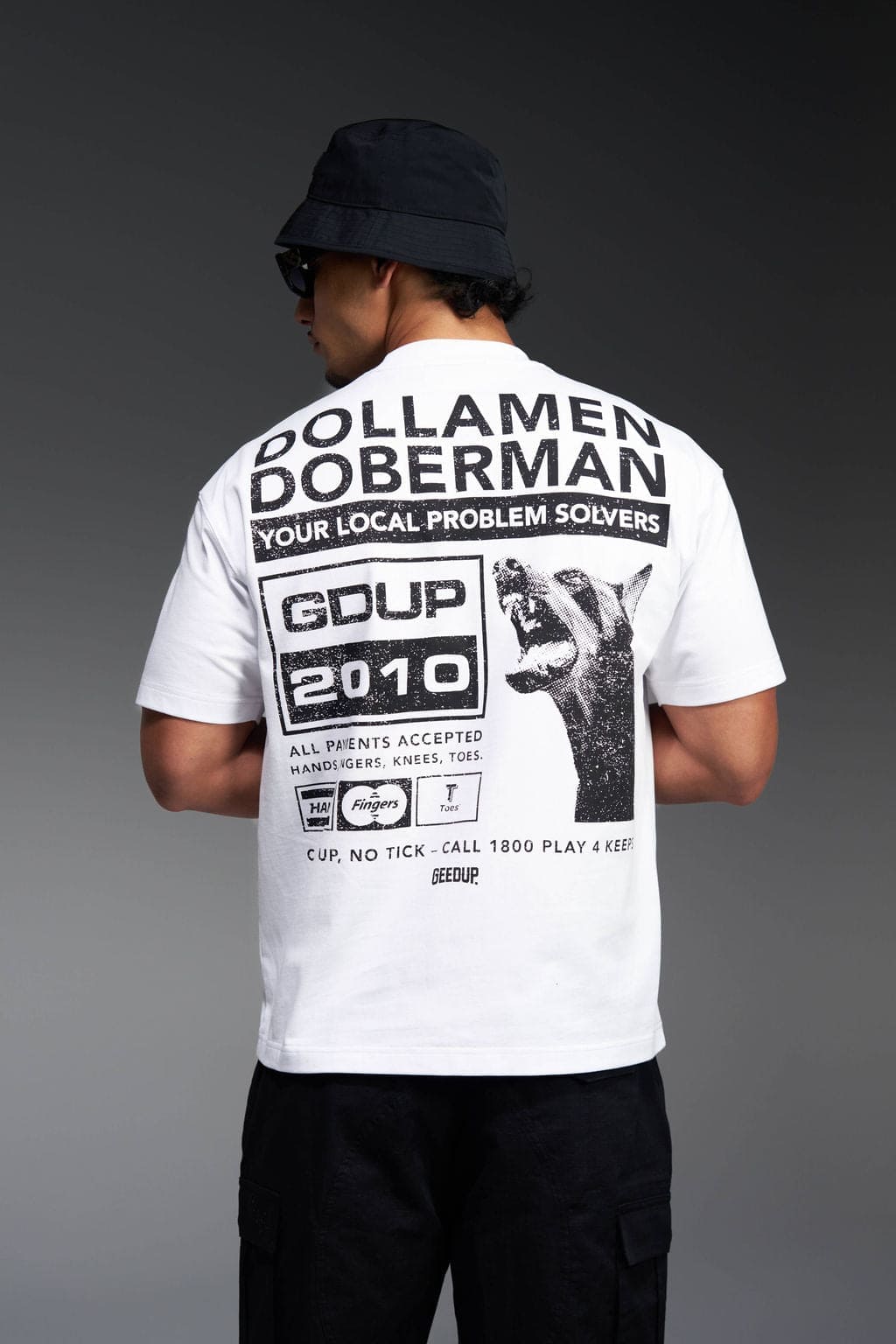 Dollamen Dobermann T-Shirt White/Black