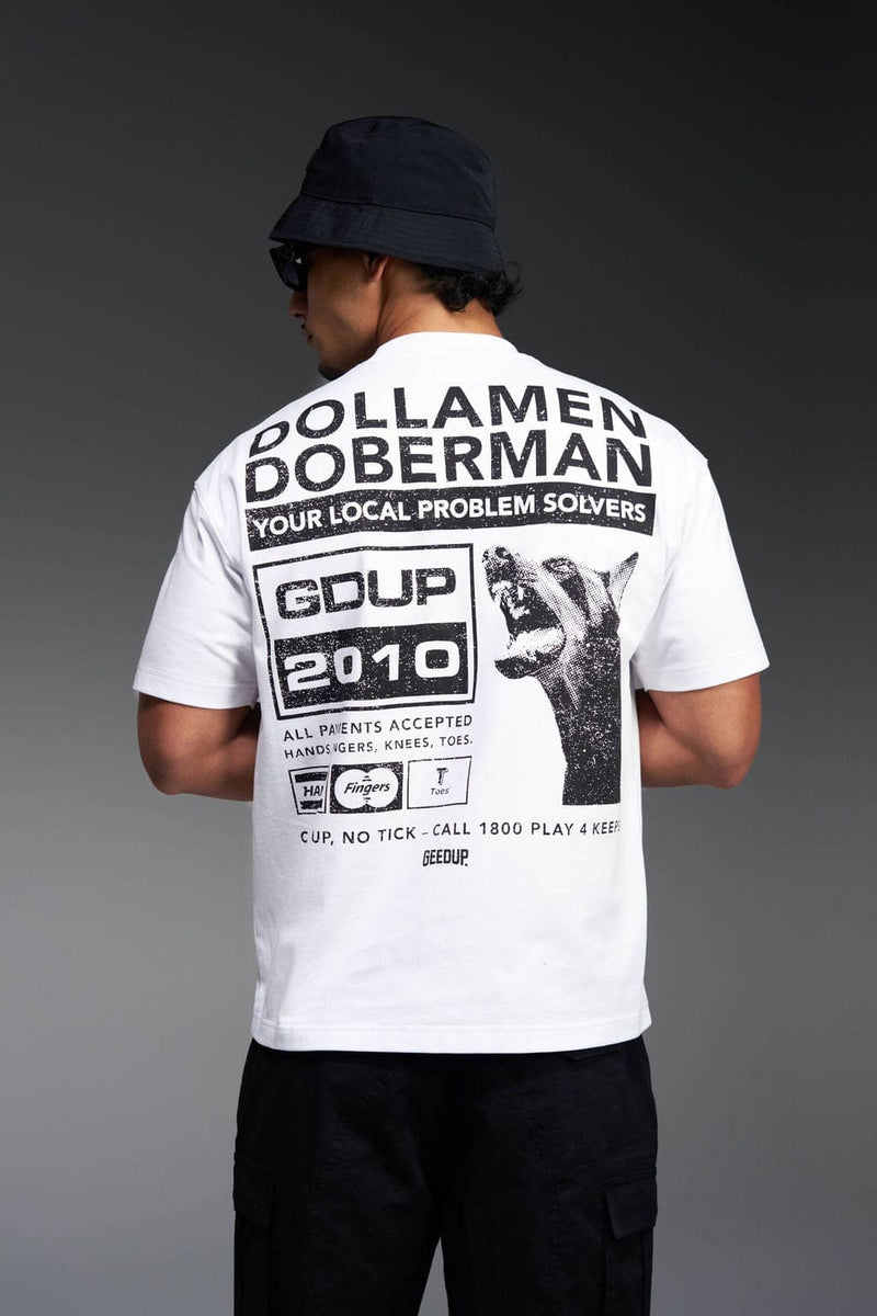 Dollamen Dobermann T-Shirt White/Black