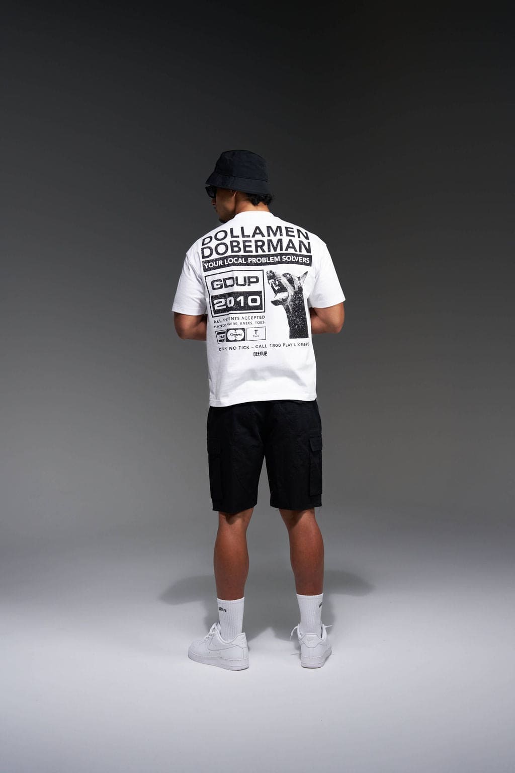 Dollamen Dobermann T-Shirt White/Black