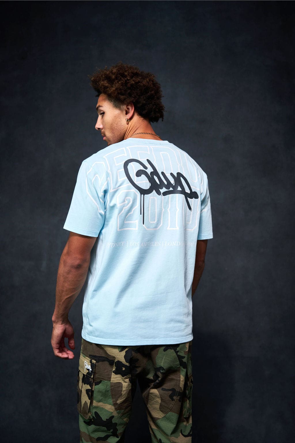 Core Handstyle T-Shirt Cool Blue/Black