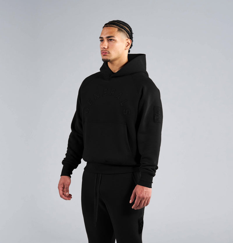 Generals Classic Fit Raglan Hoodie Jet Black