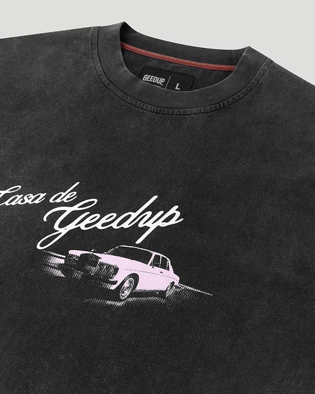 Casa De Geedup T-Shirt Charcoal/Pink