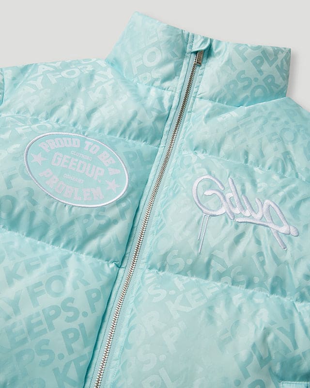 PTBAP Puffer Jacket Teal/White