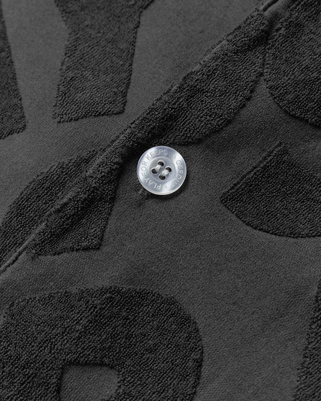 PFK Jacquard Button Shirt Charcoal