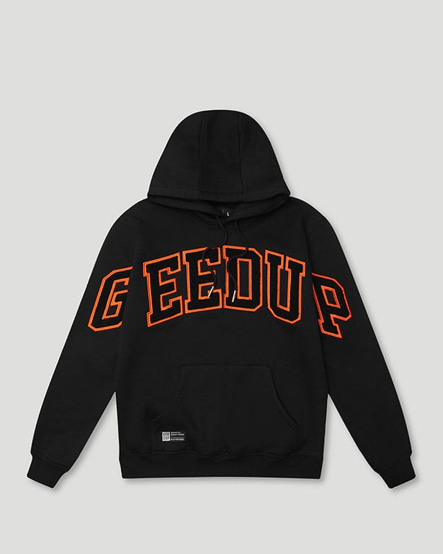 Team Logo Hoodie Black/Black Orange
