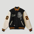 Geedup x Trapstar Letterman Jacket Black/Cream/Orange1