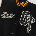 Geedup x Trapstar Letterman Jacket Black/Cream/Orange4