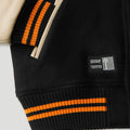 Geedup x Trapstar Letterman Jacket Black/Cream/Orange5
