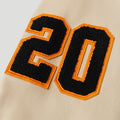 Geedup x Trapstar Letterman Jacket Black/Cream/Orange6