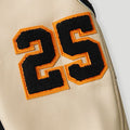Geedup x Trapstar Letterman Jacket Black/Cream/Orange7