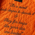 Geedup x Trapstar Letterman Jacket Black/Cream/Orange8