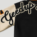 Geedup x Trapstar Letterman Jacket Black/Cream/Orange9