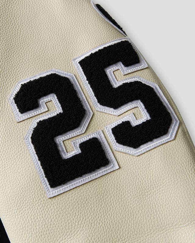 Geedup x Trapstar Letterman Jacket Black/White/Grey COMPLEX EXCLUSIVE