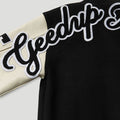 Geedup x Trapstar Letterman Jacket Black/White/Grey COMPLEX EXCLUSIVE9