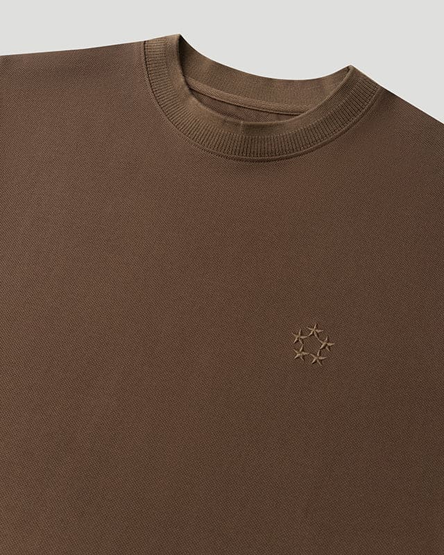 Generals Slim Fit Pique T-Shirt Chestnut