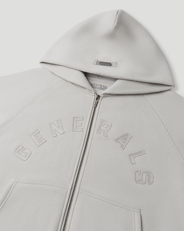 Generals Classic Fit Raglan Zip Hoodie Nimbus Cloud
