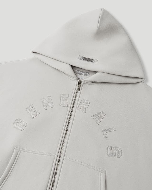 Generals Oversized Zip Hoodie Nimbus Cloud