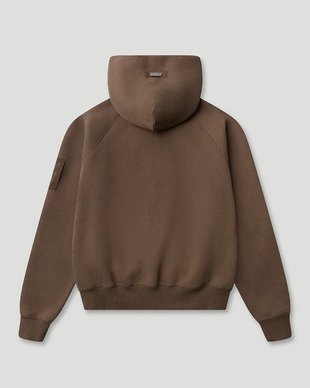 Generals Classic Fit Raglan Zip Hoodie Chestnut