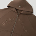 Generals Classic Fit Raglan Zip Hoodie Chestnut9